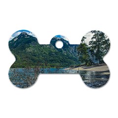 Beach At Los Alerces National Park, Chubut Province, Argentina Dog Tag Bone (one Side) by dflcprintsclothing