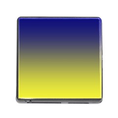 Navy Blue To Electric Yellow Linear Gradient Memory Card Reader (square 5 Slot) by GradientsOmbre