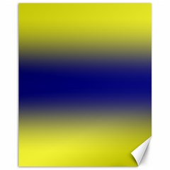 Electric Yellow To Navy Blue Bilinear Gradient Canvas 11  X 14 