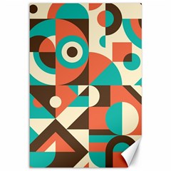 Retro Colorful Background, Retro Abstraction Canvas 12  X 18  by kyorashop23
