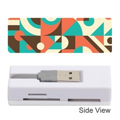 Retro Colorful Background, Retro Abstraction Memory Card Reader (stick)