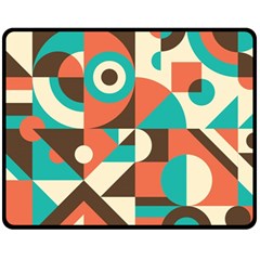 Retro Colorful Background, Retro Abstraction Two Sides Fleece Blanket (medium)