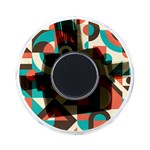 Retro Colorful Background, Retro Abstraction On-the-Go Memory Card Reader Front
