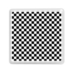 Pattern Checkered Squares Black White Pattern Memory Card Reader (square) by Sabxi