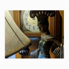 Erte Figurine And A Clock Small Glasses Cloth by bestdesignintheworld