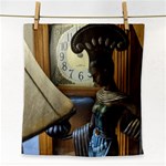 Erte figurine and a clock Face Towel Front