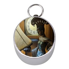 Erte Figurine And A Clock Mini Silver Compasses by bestdesignintheworld