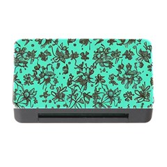 Mid Century Retro Floral 1970s 1960s Pattern 102 Memory Card Reader With Cf