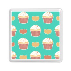 Retro 40s 50s Cupcake Pattern 3 Memory Card Reader (square) by violetheavensky