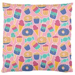 Ice Cream Donut Sweets Candie Standard Premium Plush Fleece Cushion Case (Two Sides) Back
