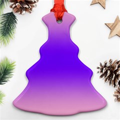 Cotton Candy Pink To Indigo Violet Bilinear Gradient Ornament (christmas Tree)  by GradientsOmbre