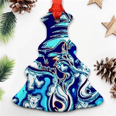 Trippy Dippy Bears Blue Dancing Greatful Dead Skull Steal Your Face Christmas Tree Ornament (two Sides) by Salmanaz77