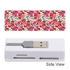 Red Flowers Memory Card Reader (stick) by DinkovaArt