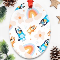 Bluey Oval Ornament (two Sides) by avitendut