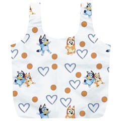 Bluey, Bluey Merch, Bluey Pattern, Bluey Bluey, Bingo, Bluey Design, Bluey Dog Full Print Recycle Bag (xl) by avitendut