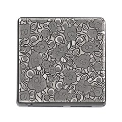 Mid Century Retro Floral 1970s 1960s Pattern 85 Memory Card Reader (square 5 Slot)
