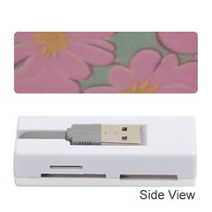 Mid Century Retro Floral 1970s 1960s Pattern 80 Memory Card Reader (stick)