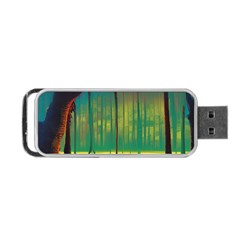 Nature Swamp Water Sunset Spooky Night Reflections Bayou Lake Portable Usb Flash (one Side)