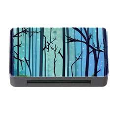Nature Outdoors Night Trees Scene Forest Woods Light Moonlight Wilderness Stars Memory Card Reader With Cf by Posterlux