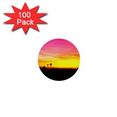 Pink Sunset 100 Pack Mini Button (round)